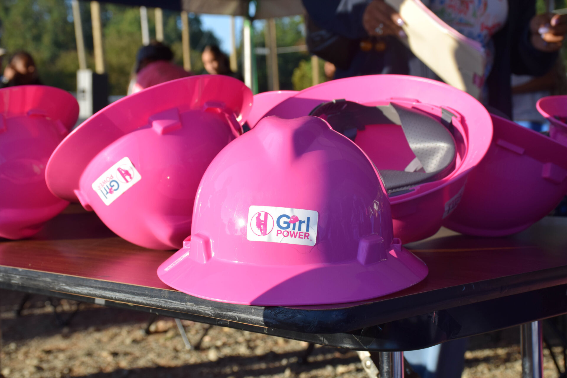 Photo of Pink Girl Power helmets