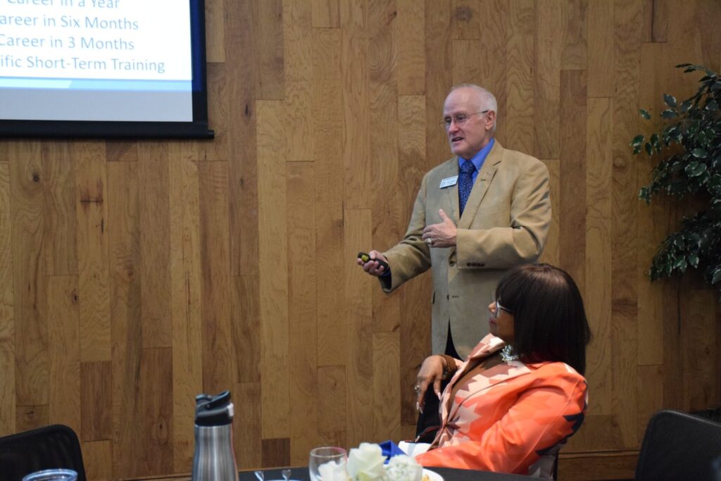 Dr. Hunnicutt, NCC President, giving presentation.